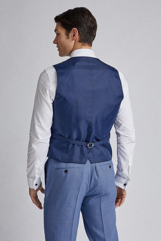 Burton Light Blue Microweave Slim Fit Suit Waistcoat 3