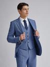 Burton Light Blue Microweave Slim Fit Suit Waistcoat thumbnail 5