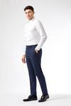 Burton Navy Marl Tailored Fit Suit Trousers thumbnail 2
