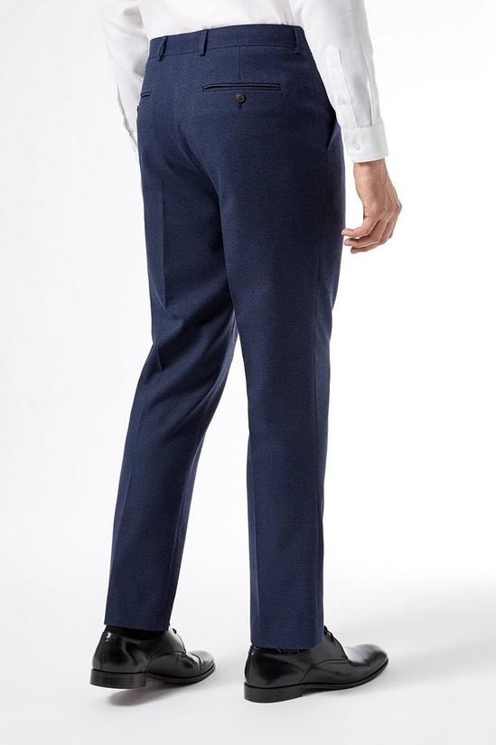 Burton Navy Marl Tailored Fit Suit Trousers 3