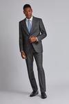 Burton Grey and Blue Tailored Fit Check Suit Jacket thumbnail 2