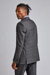 Burton Grey and Blue Tailored Fit Check Suit Jacket thumbnail 3