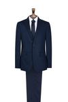 Burton Cobalt Slim Fit Linen Suit Jacket thumbnail 1