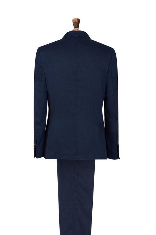 Burton Cobalt Slim Fit Linen Suit Jacket 2