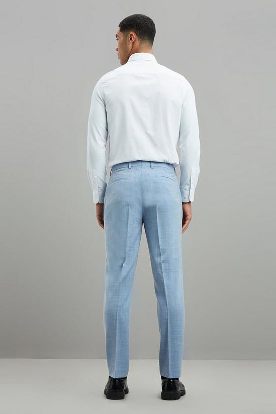 Burton Slim Fit Pale Blue Sharkskin Suit Trousers 3