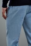 Burton Slim Fit Pale Blue Sharkskin Suit Trousers thumbnail 6