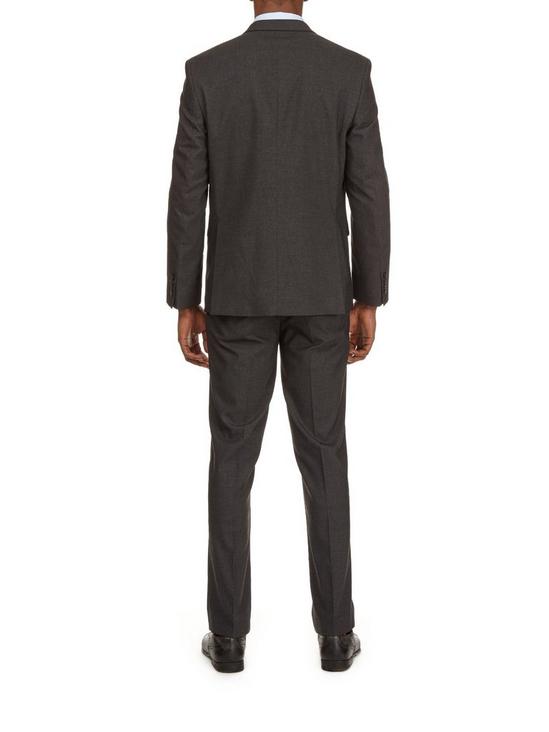 Burton Dark Grey Essential Tailored Fit Suit Jacket 2