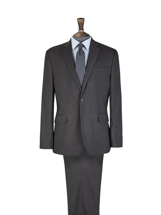 Burton Dark Grey Essential Tailored Fit Suit Jacket 4