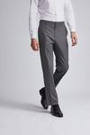 Burton Charcoal End on End Tailored Fit Suit Trousers thumbnail 1