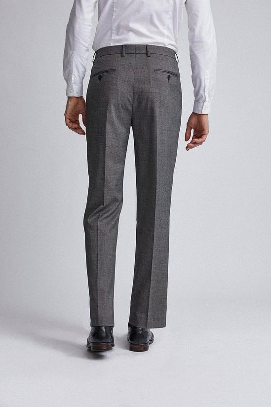 Burton Charcoal End on End Tailored Fit Suit Trousers 3