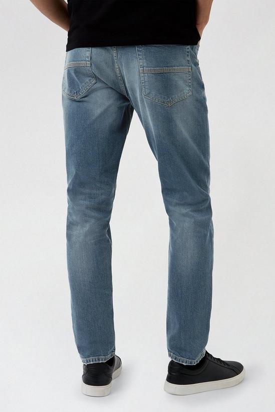 Burton Tapered Grey Blue Rip Jeans 3