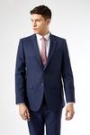 Burton Navy Marl Tailored Fit Suit Jacket thumbnail 1