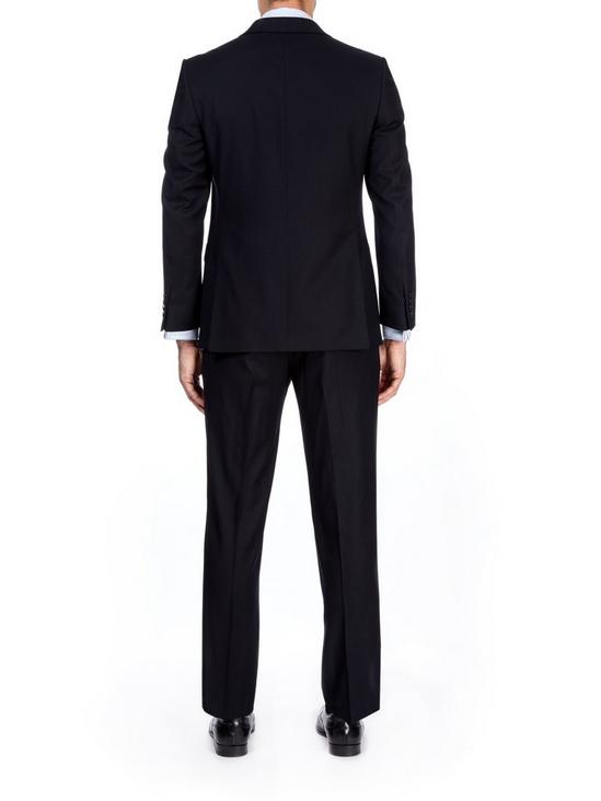 Burton Navy Tailored Fit Twill Suit Jacket 3