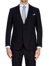 Burton Navy Tailored Fit Twill Suit Jacket thumbnail 4