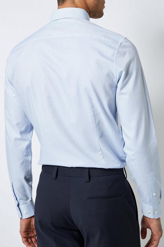 Burton Blue Slim Fit Textured Shirt 4