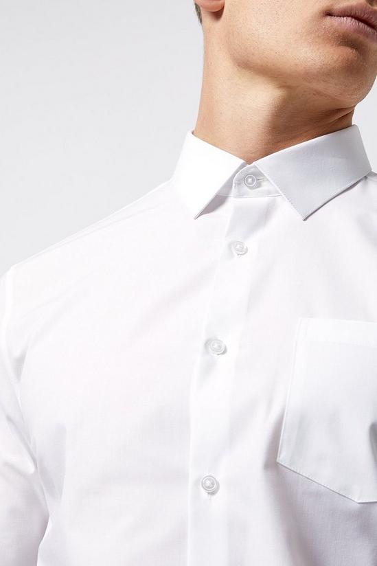 Burton White Slim Fit Essential Shirt With Pocket 4