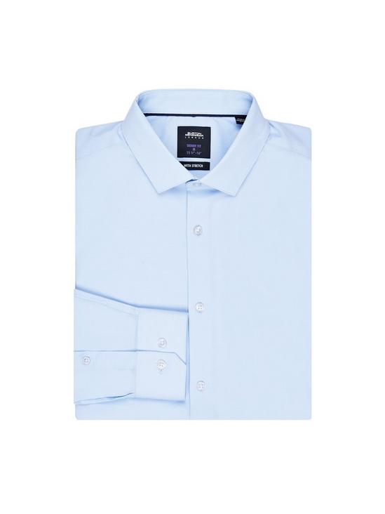 Burton Blue Skinny Fit Textured Shirt 3
