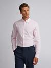 Burton Pink Skinny Fit Textured Shirt with Stretch thumbnail 1
