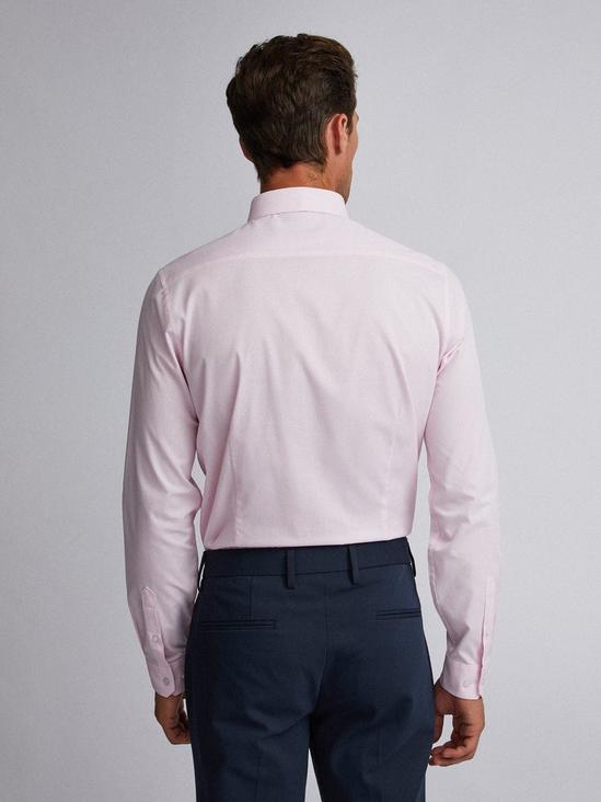 Burton Pink Skinny Fit Textured Shirt with Stretch 2
