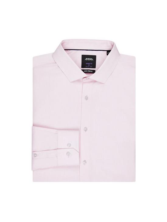 Burton Pink Skinny Fit Textured Shirt with Stretch 3