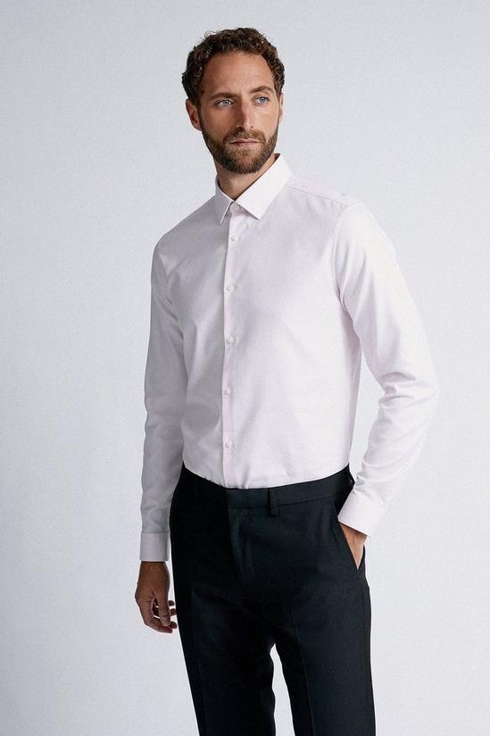 Burton Pink Slim Fit Textured Shirt 1