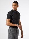 Burton Black Slim Fit Short Sleeved Easy Iron Shirt thumbnail 5