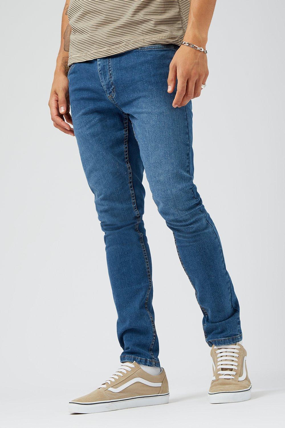 Jeans | Mid Blue Skinny Fit Jeans | Burton