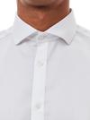 Burton White Tailored Fit Diamond Textured Shirt thumbnail 4