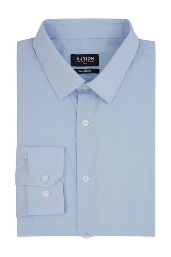 Burton Blue Tailored Easy Iron Shirt 1
