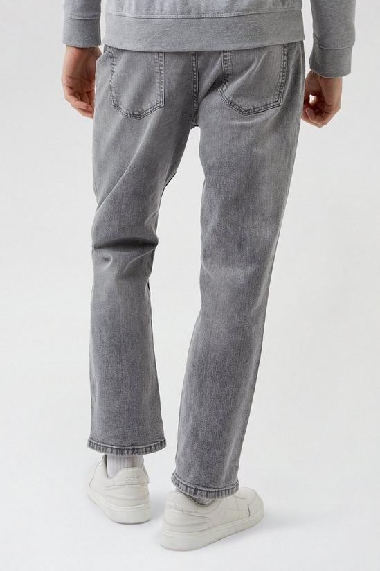 Burton Grey Straight Vintage Light Grey Jeans 3