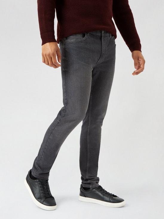 Burton Dark Grey Ethan Super Skinny Fit Jeans 1