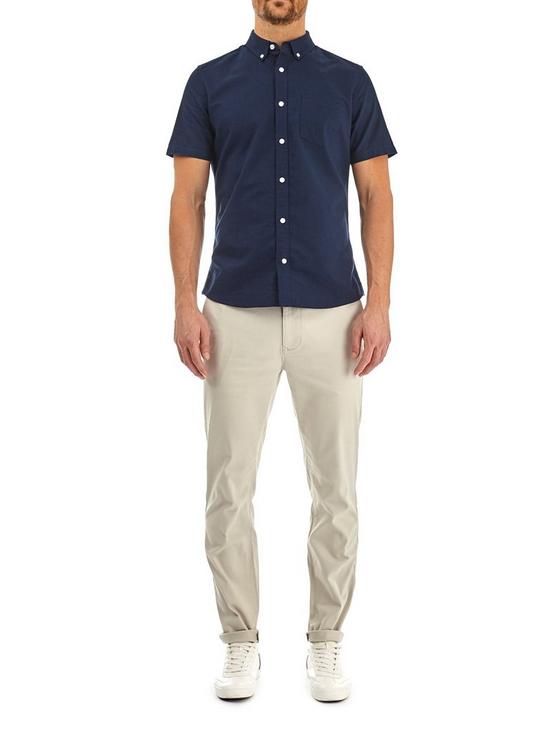 Burton Navy Short Sleeve Oxford Shirt 4