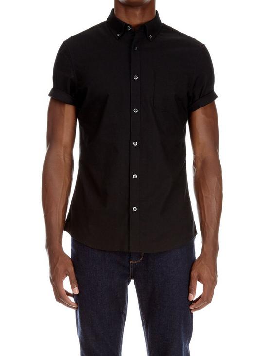 Burton Black Short Sleeve Oxford Shirt 1
