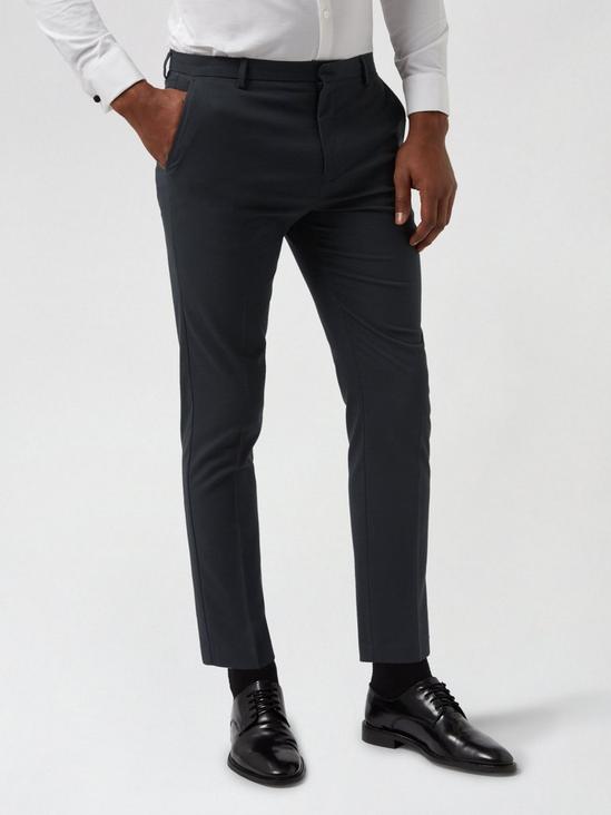 Burton 2 Pack Slim Navy And Mid Grey Trousers 1