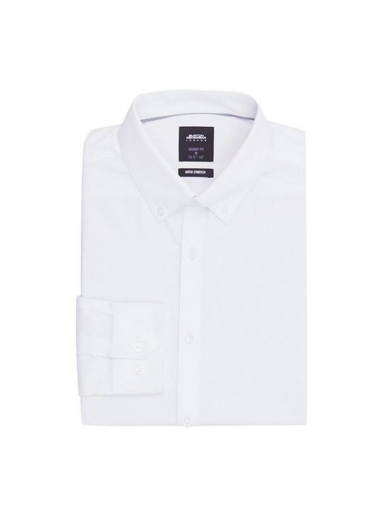Burton Skinny White Dobbby Stretch Shirt 2