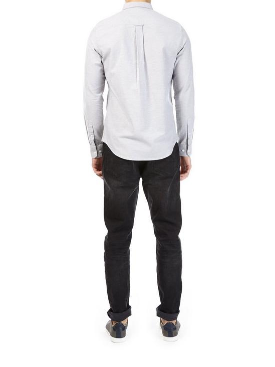 Burton Long Sleeve Grey Oxford Shirt 3