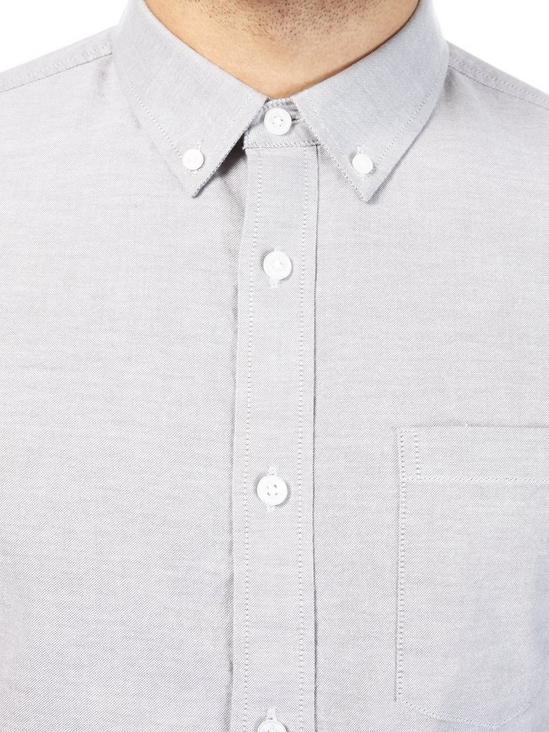 Burton Long Sleeve Grey Oxford Shirt 4