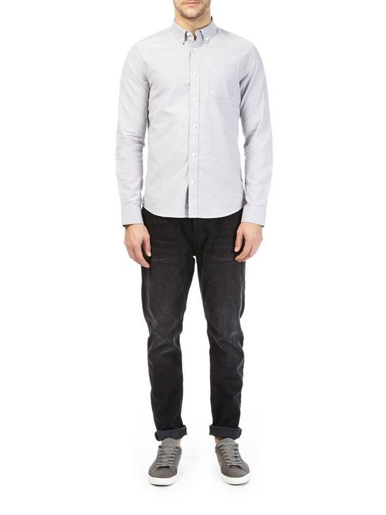 Burton Long Sleeve Grey Oxford Shirt 5