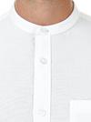 Burton White Grandad Collar Oxford Shirt thumbnail 4