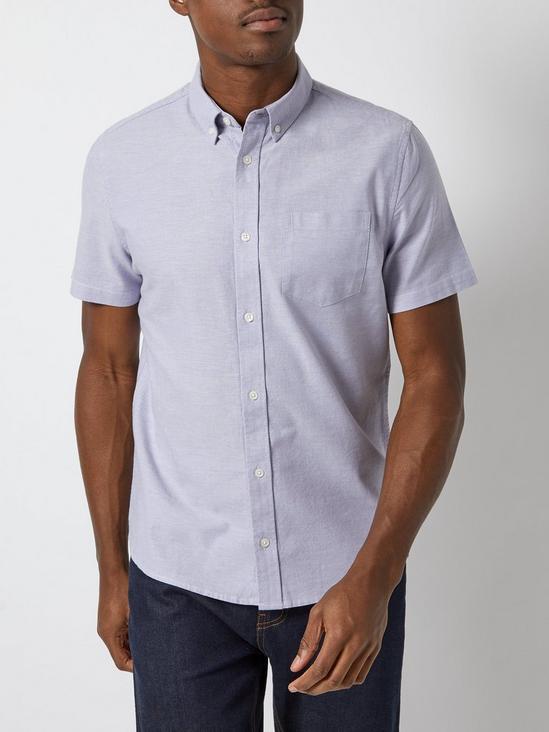 Burton Lilac Short Sleeve Oxford Shirt 1
