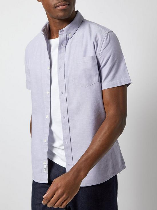 Burton Lilac Short Sleeve Oxford Shirt 4