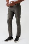 Burton Skinny Mid Grey Check Cargo Trousers thumbnail 1