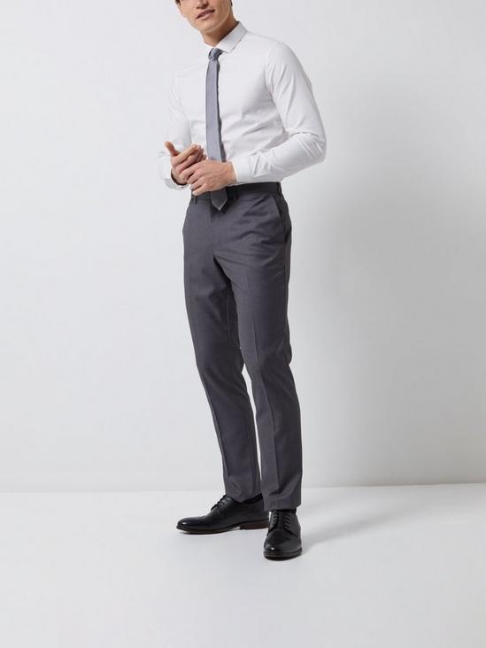 Burton Grey Essential Skinny Fit Suit Trousers 1