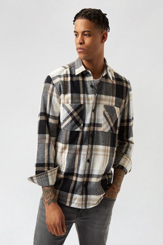 Burton Stone Relaxed Fit Checked Overshirt 2