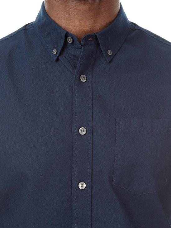 Burton Navy Long Sleeve Oxford Shirt 3