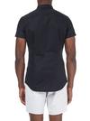 Burton Black Muscle Fit Short Sleeve Oxford Shirt thumbnail 2