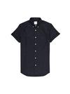 Burton Black Muscle Fit Short Sleeve Oxford Shirt thumbnail 4