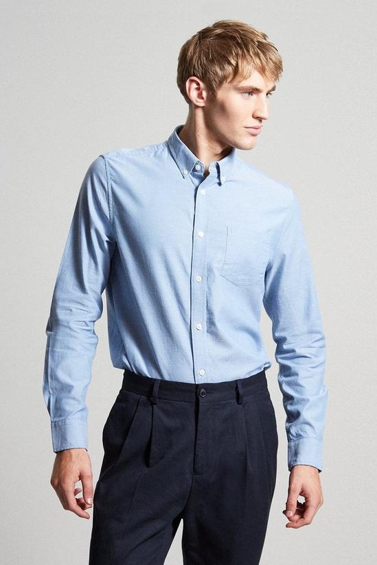 Burton Light Blue Long Sleeve Oxford Shirt 1