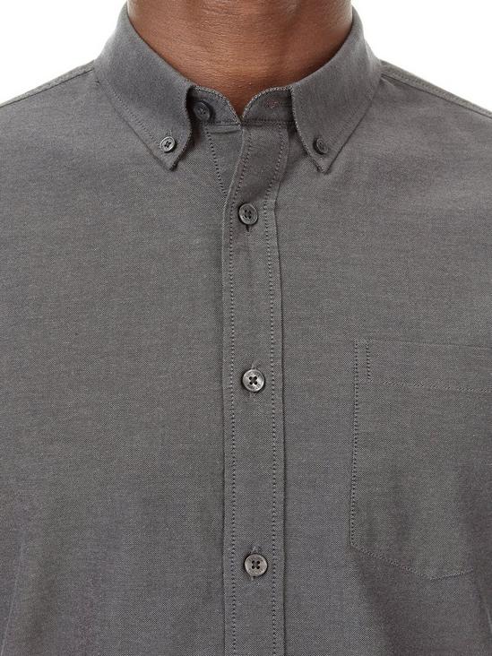 Burton Charcoal Long Sleeve Oxford Shirt 4