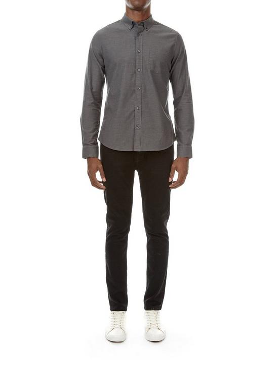 Burton Charcoal Long Sleeve Oxford Shirt 5